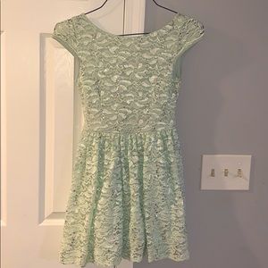 Size 1 Blue lace and sequin dress (like new)